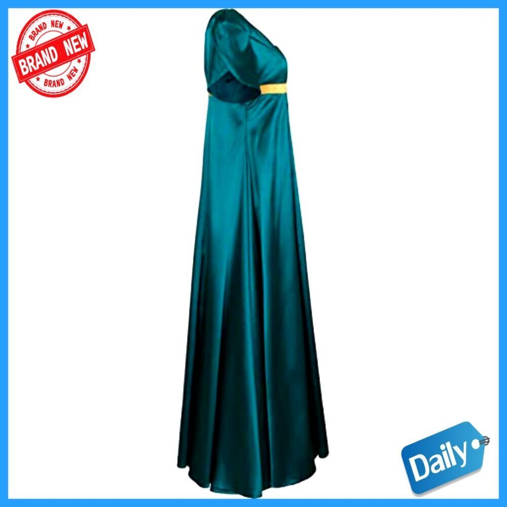Satin Regency Dress Victorian Ball Gown Empire Waist Women's Costume - Picture 3 of 5
